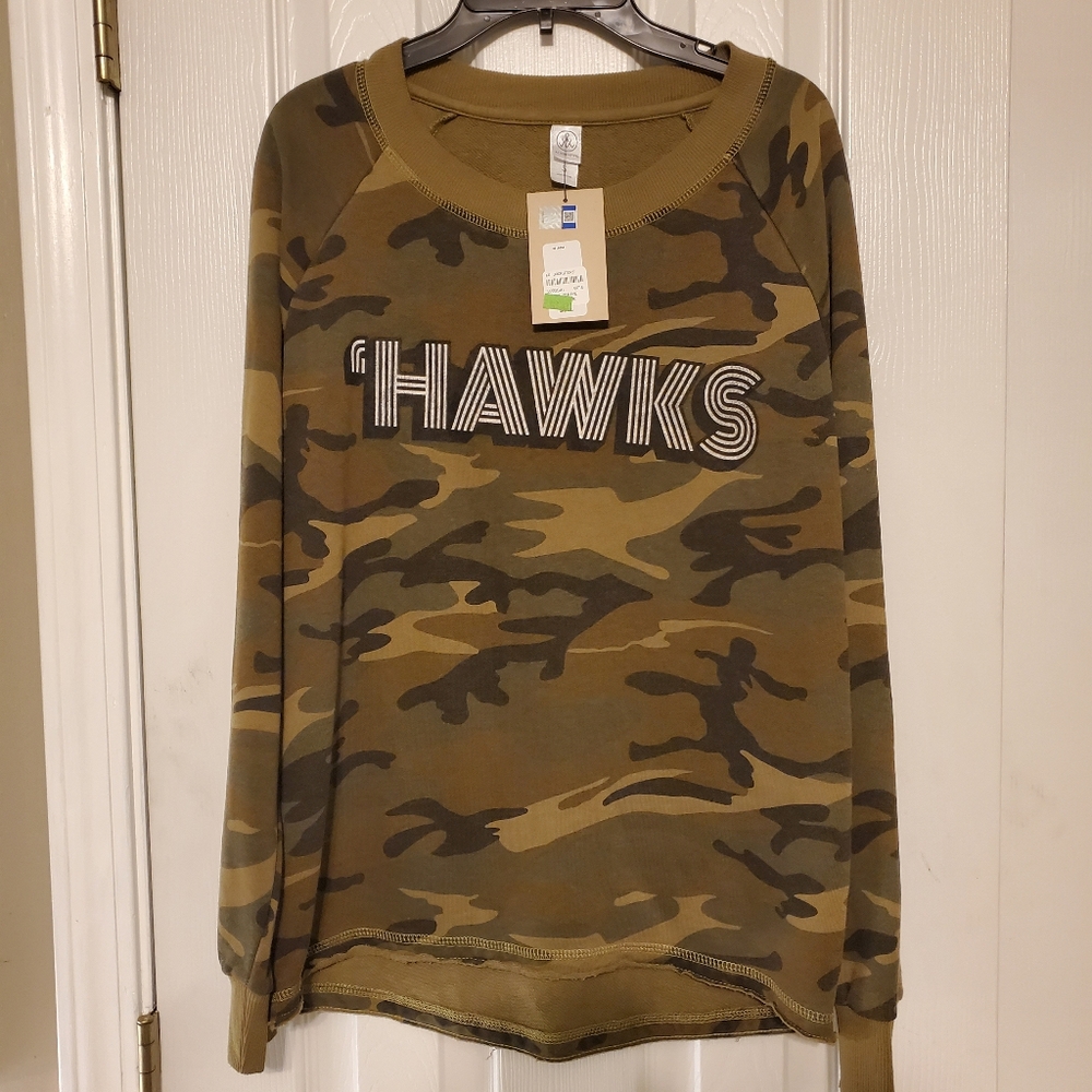 NWT Camo Hawks Shirt Sports Team